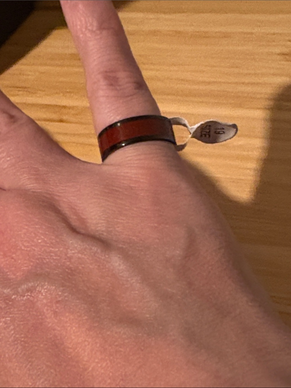 Stainless Steel Enamel Band Ring Size 8.5 - Picture 4 of 4